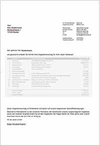 Persönliches Angebot